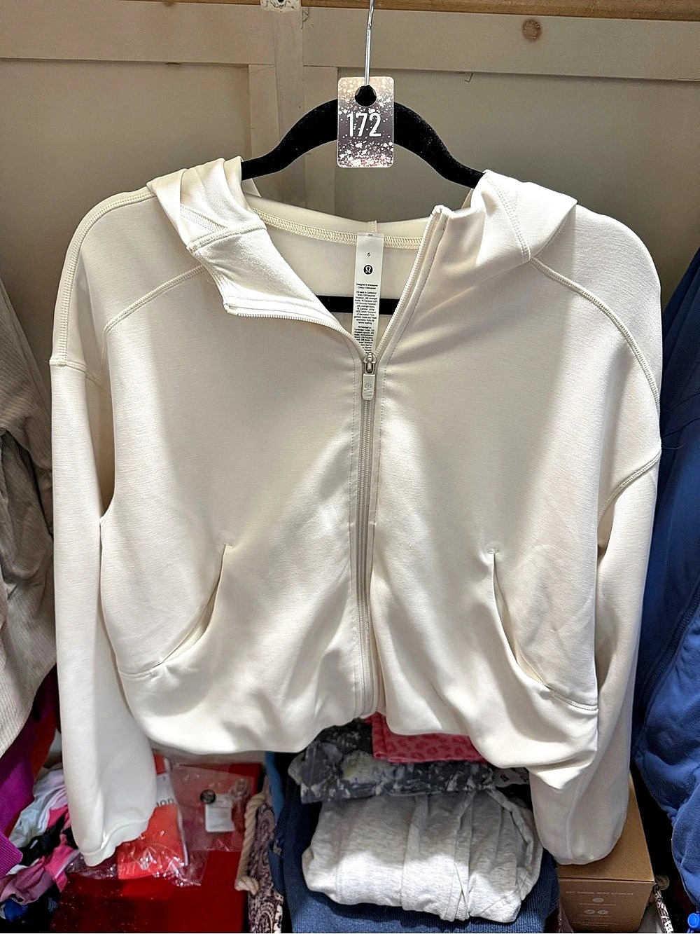 172- lululemon Softstreme Full-Zip Hoodie White Size 6